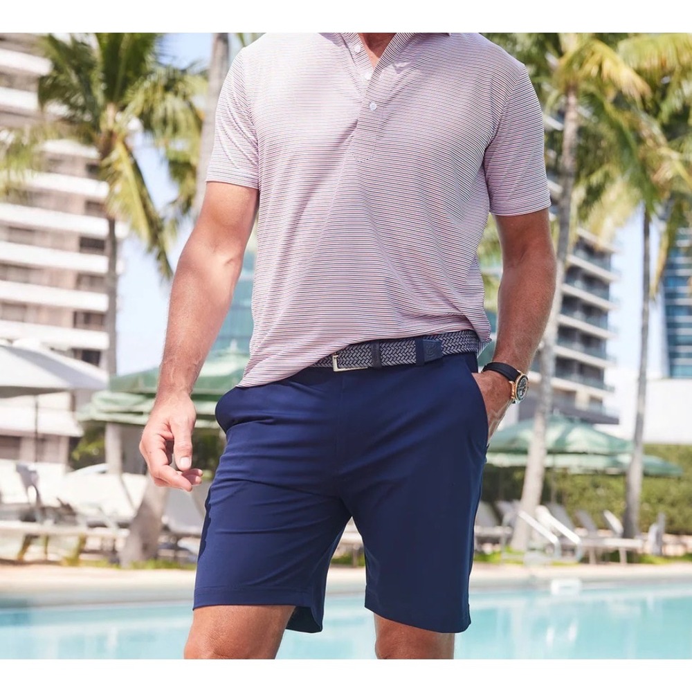 Collars & Co Mens Size XXL Velocity Performance Shorts Navy Blue 7 Inch Stretch